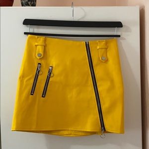 For Love and Lemons faux leather mini skirt